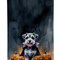 Edge Collections - 15" x 25" - Black - Schnauzer Halloween Kitchen Towel Decorative Dish Cloth - 1 Piece
